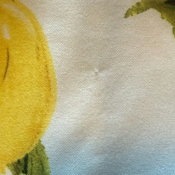 Vintage Style Lemon-Print White Dress with Waist Tie - Picture 9 of 9